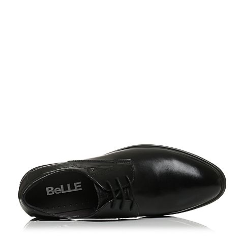 BELLE/百丽秋季专柜同款黑牛皮商务正装系带男皮鞋4LT01CM6