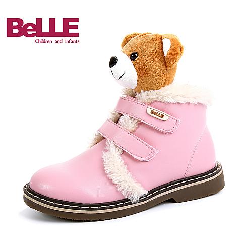 百丽（belle)16年秋冬季新款时尚女童复古趣味女靴DE0073