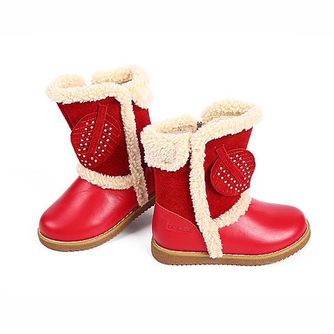 百丽（belle）16年秋冬季新款时尚女童前卫新潮保暖雪地靴女靴DE0103