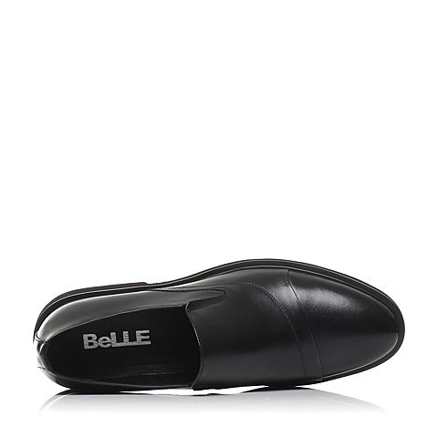BELLE/百丽春专柜同款黑色时尚正装牛皮男皮鞋4TU12AM7