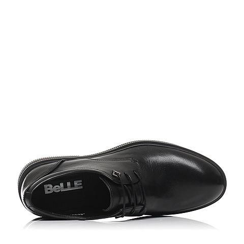 BELLE/百丽春专柜同款黑色时尚正装牛皮男皮鞋4SZ01AM7