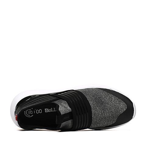 BELLE/百丽春专柜同款灰/红时尚运动风弹力布女单鞋BMD25AM7