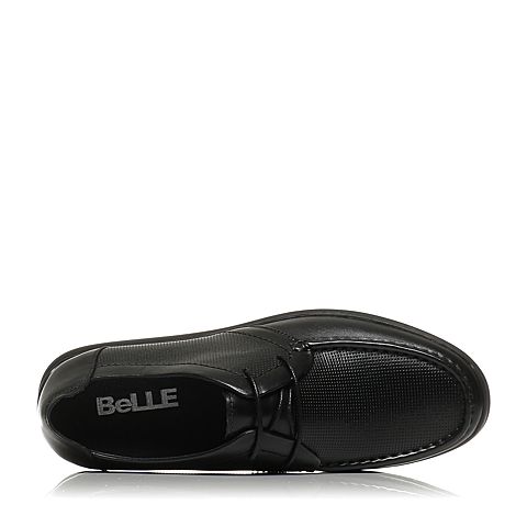 BELLE/百丽夏季专柜同款牛皮鞋面打孔男休闲鞋4UP01BM7