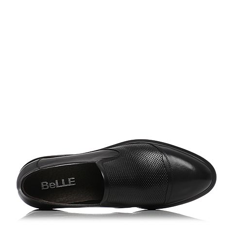 BELLE/百丽夏季专柜同款牛皮鞋面打孔商务男皮鞋4VR02BM7