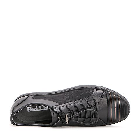 BELLE/百丽夏季黑色潮流系带男休闲鞋28201BM7
