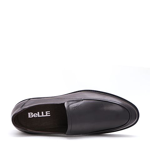 BELLE/百丽春季黑色商务正装牛皮男皮鞋88105AM7