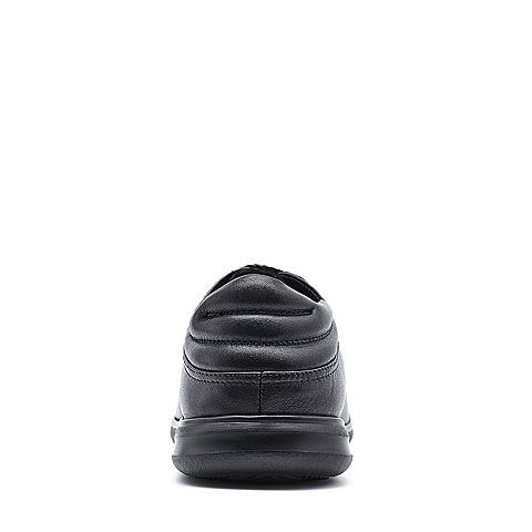 BELLE/百丽秋季专柜同款黑色牛皮男休闲鞋4ZL01CM7