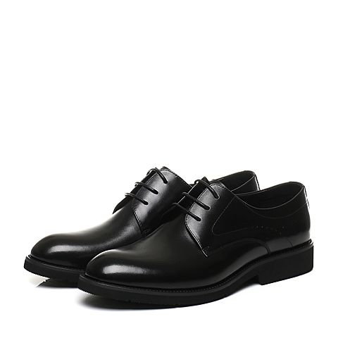 BELLE/百丽秋季专柜同款黑色牛皮商务正装男皮鞋4ZK01CM7