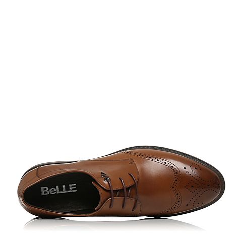 Belle/百丽秋季专柜同款牛皮男商务正装德比鞋4ZE01CM7