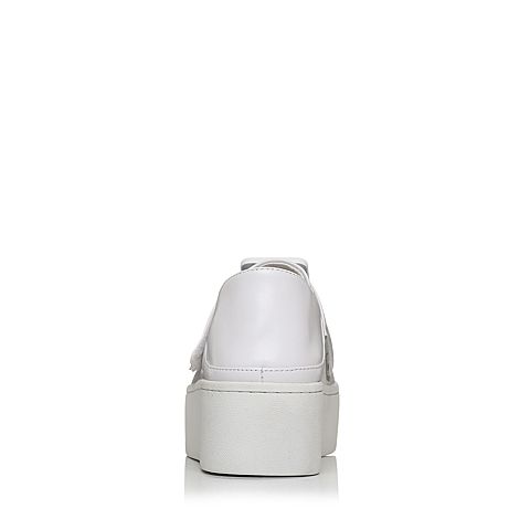 BELLE/百丽秋季专柜同款白色牛皮女休闲鞋R6H1DCM7