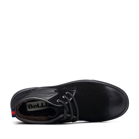 BELLE/百丽冬季专柜同款荔纹磨砂牛皮男皮鞋（毛里）B9944DD7