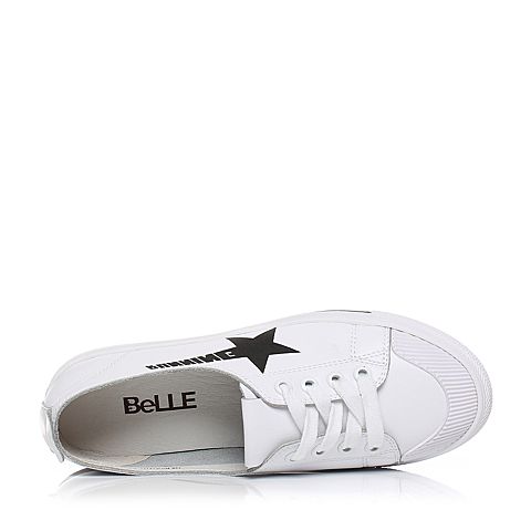 BELLE/百丽秋季专柜同款白色牛皮女休闲鞋R6X1DCM7