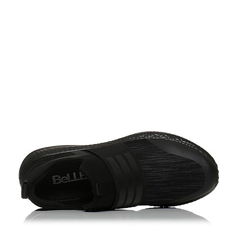 BELLE/百丽秋季专柜同款黑色编织布男休闲鞋5MB02CM7