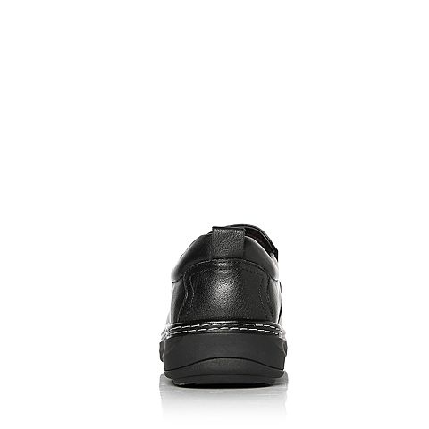 BELLE/百丽冬季专柜同款黑色牛皮革男休闲靴5PD02DM7