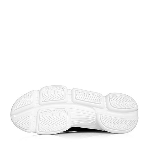 BELLE/百丽年春季新品专柜同款黑色纺织品/牛皮革男休闲鞋5RE02AM8