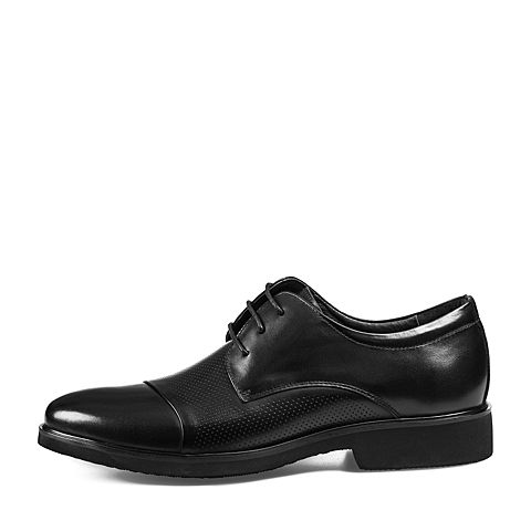 BELLE/百丽夏商场同款黑色牛皮商务正装男皮鞋5SA01BM8