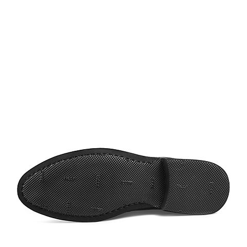 BELLE/百丽夏商场同款黑色牛皮商务正装男皮鞋5SA01BM8