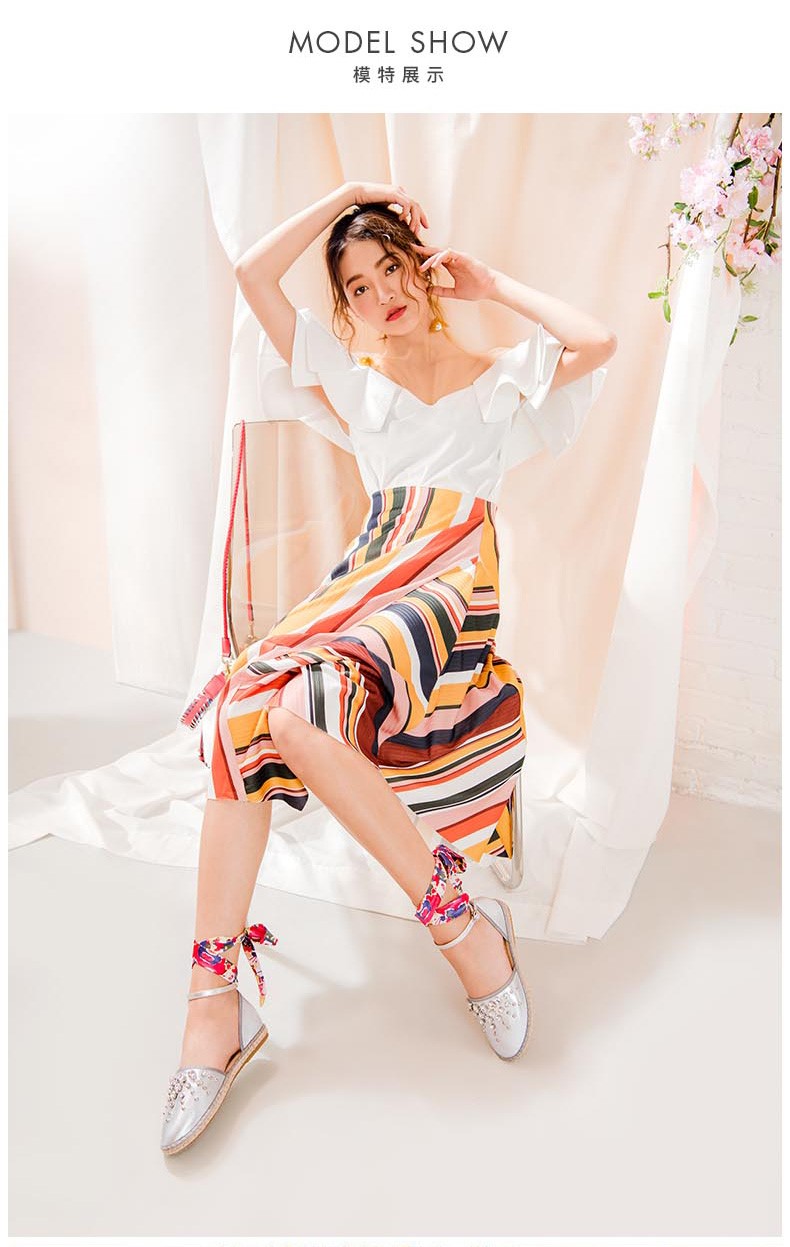 Belle\/百丽2018夏新品大英联名款专柜同款深蓝