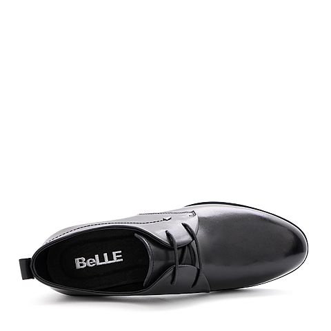 BELLE/百丽春新品黑色牛皮商务正装婚鞋男皮鞋50148AM8