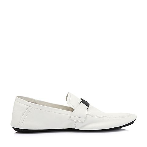 BELLE/百丽夏专柜新款白色牛皮革男休闲鞋5SV01BM8