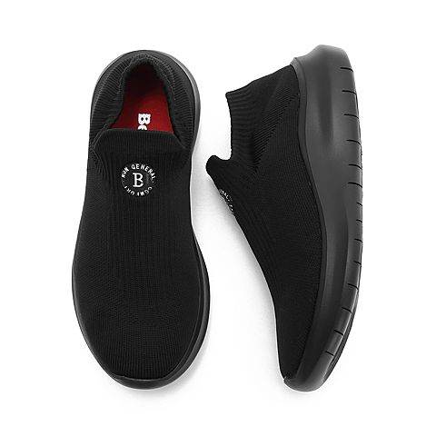 BELLE/百丽专柜同款黑色飞织帮面袜套运动风女休闲鞋S9N1DCM8
