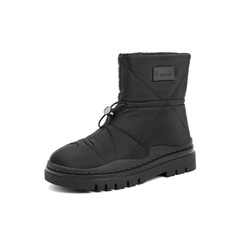 百丽保暖雪地靴女2021冬新商场同款时尚厚底短靴加绒X4D1DDD1