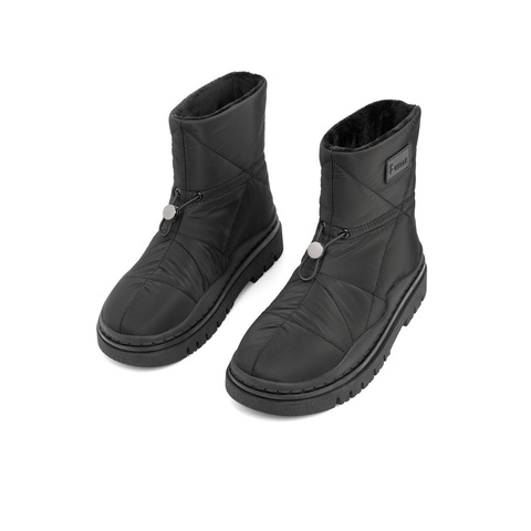 百丽保暖雪地靴女2021冬新商场同款时尚厚底短靴加绒X4D1DDD1