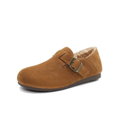 百丽方扣百搭勃肯鞋女24春新真皮保暖舒适鞋B1737AM4