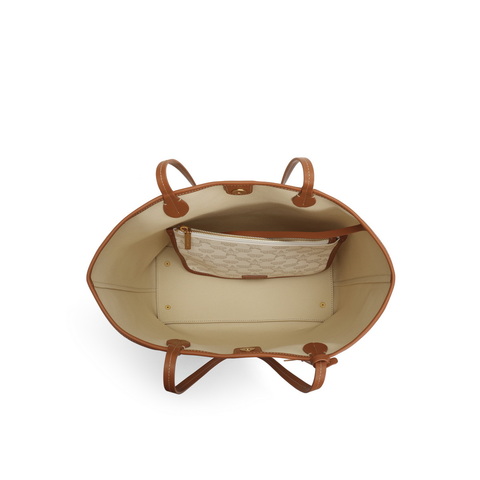 百丽包包女2023秋季新商场同款牛皮通勤大容量单肩托特包X9235CX3