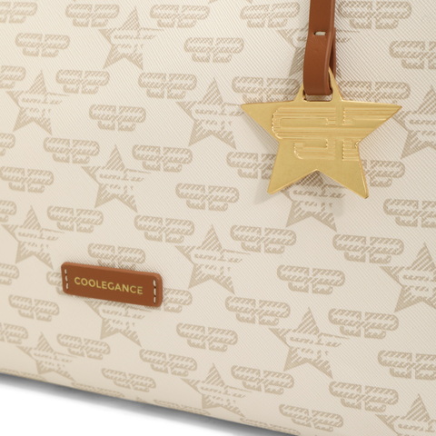 百丽包包女2023秋季新商场同款牛皮通勤大容量单肩托特包X9235CX3