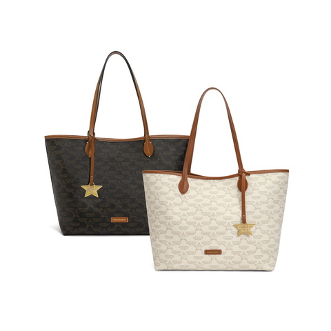 百丽包包女2023秋季新商场同款牛皮通勤大容量单肩托特包X9235CX3