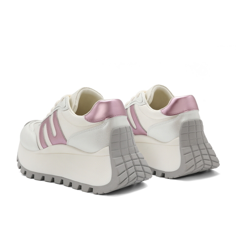 百丽复古撞色阿甘鞋女款2024春新商场同款厚底运动休闲鞋B2M1DAM4