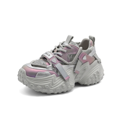 百丽时尚撞色老爹鞋女24夏新商场同款厚底透气休闲鞋B3H1DBM4