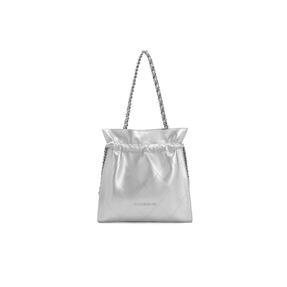 百丽包包女2024秋新小香风链条休闲垃圾袋单肩斜挎托特包D1763CX4