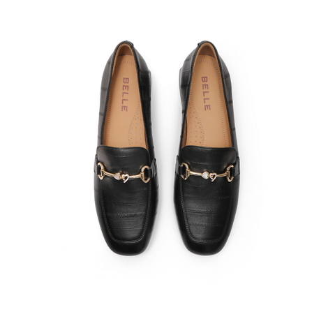 百丽舒适乐福鞋女2024秋新商场同款真皮通勤单鞋C1S1DCA4