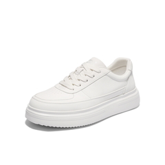 百丽时尚百搭小白鞋男鞋秋季厚底增高舒适简约潮搭休闲板鞋A2069CM4