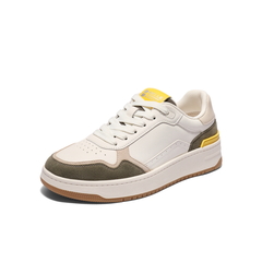 百丽拼接撞色休闲板鞋2025新款秋季厚底增高简约潮流男鞋A2044CM5