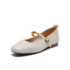 百丽时尚复古玛丽珍鞋女2025秋新商场同款真皮薄底单鞋E3V1DCQ5