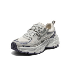 百丽拼接撞色老爹鞋女2025秋新商场同款增高厚底休闲鞋E4Q1DCM5