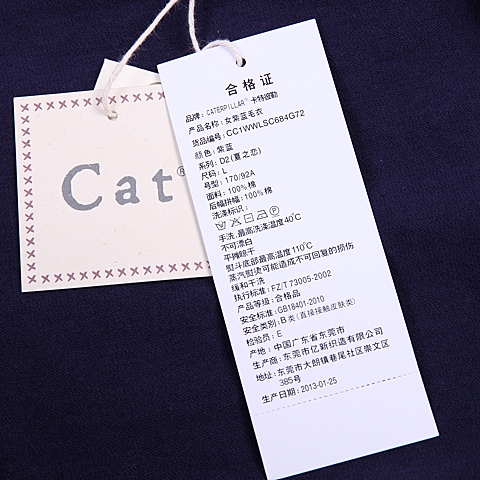 CAT/卡特 专柜同款 女装紫蓝毛衣CC1WWLSC684G72