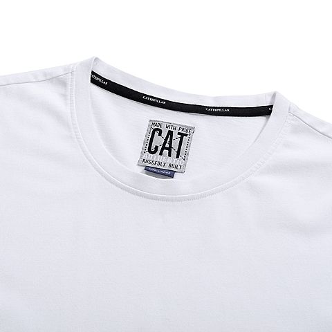 CAT/卡特秋冬款男米白短袖T恤CG1MTSST140A11