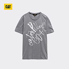 CAT/卡特春夏款男装深锦灰短袖T恤CH2MTSST118A17