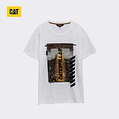 CAT/卡特春夏款男装白色短袖T恤CH2MTSST138A10