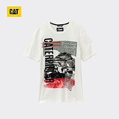 CAT/卡特春夏款男装白色短袖T恤CH3MTSST144B10