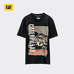 CAT/卡特春夏款男装深黑短袖T恤CH3MTSST144B09
