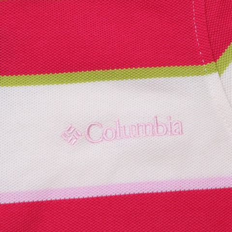 Columbia/哥伦比亚春夏桃红女款超卓速干 刺绣LOGO短袖T恤LL6322139