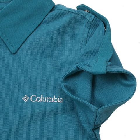 Columbia/哥伦比亚春夏蓝色女款超卓速干 刺绣LOGO短袖T恤LL6326442