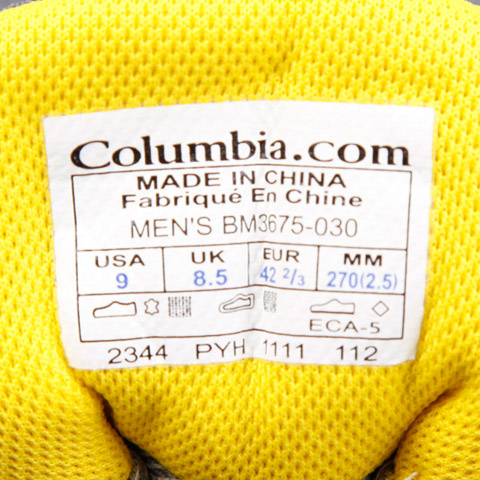 Columbia/哥伦比亚春夏黄色男子防水透气 超轻缓震 强抓地力 户外徒步鞋BM3675030