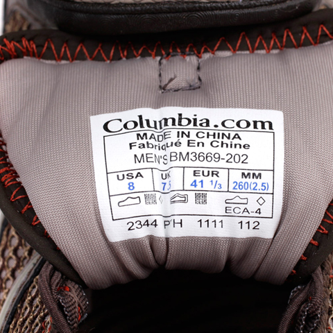 Columbia/哥伦比亚春夏棕色男子超轻缓震 抓地力强 耐磨 抗微生物科技处理 户外两栖鞋BM3669202