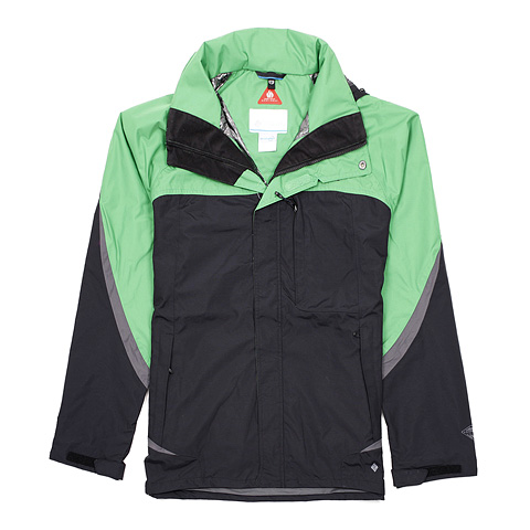 Columbia/哥伦比亚绿色男款热能反射科技 防水透气户外冲锋衣PM2981 可组合成三合一冲锋衣